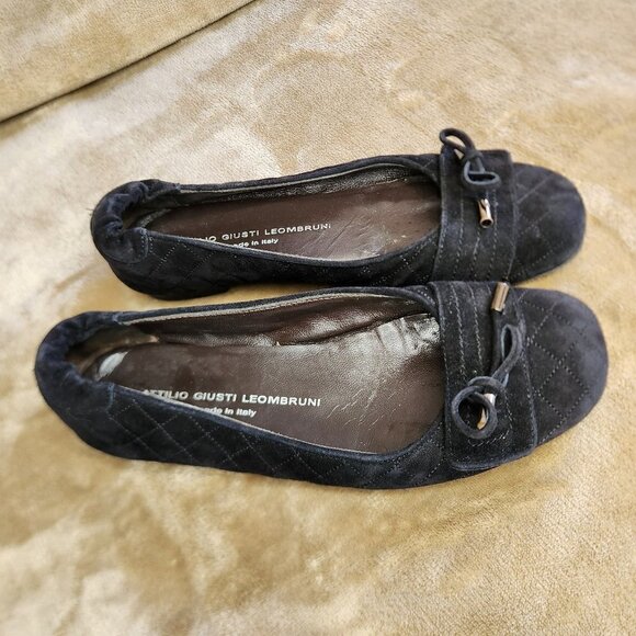 Attilio Giusti Black suede, ballet flats - Picture 6 of 7